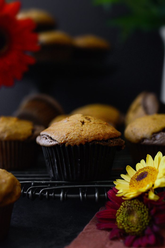 Nutella Cheesecake Pumpkin Muffins