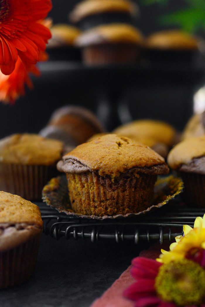 Nutella Cheesecake Pumpkin Muffins