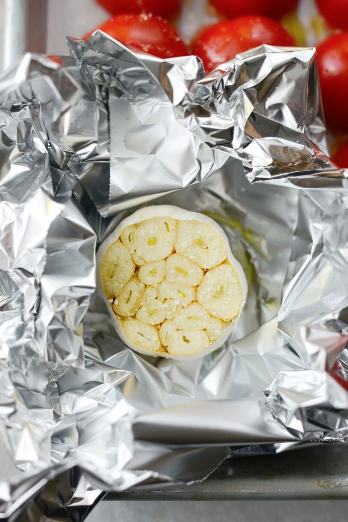 garlic in foil