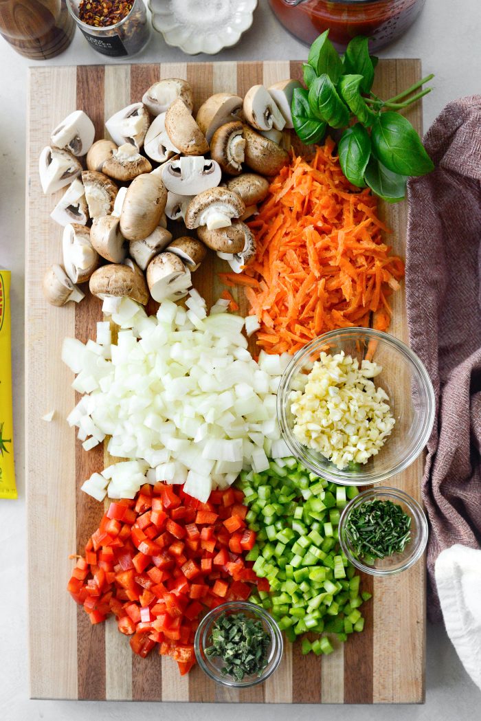 veggie and herb prep