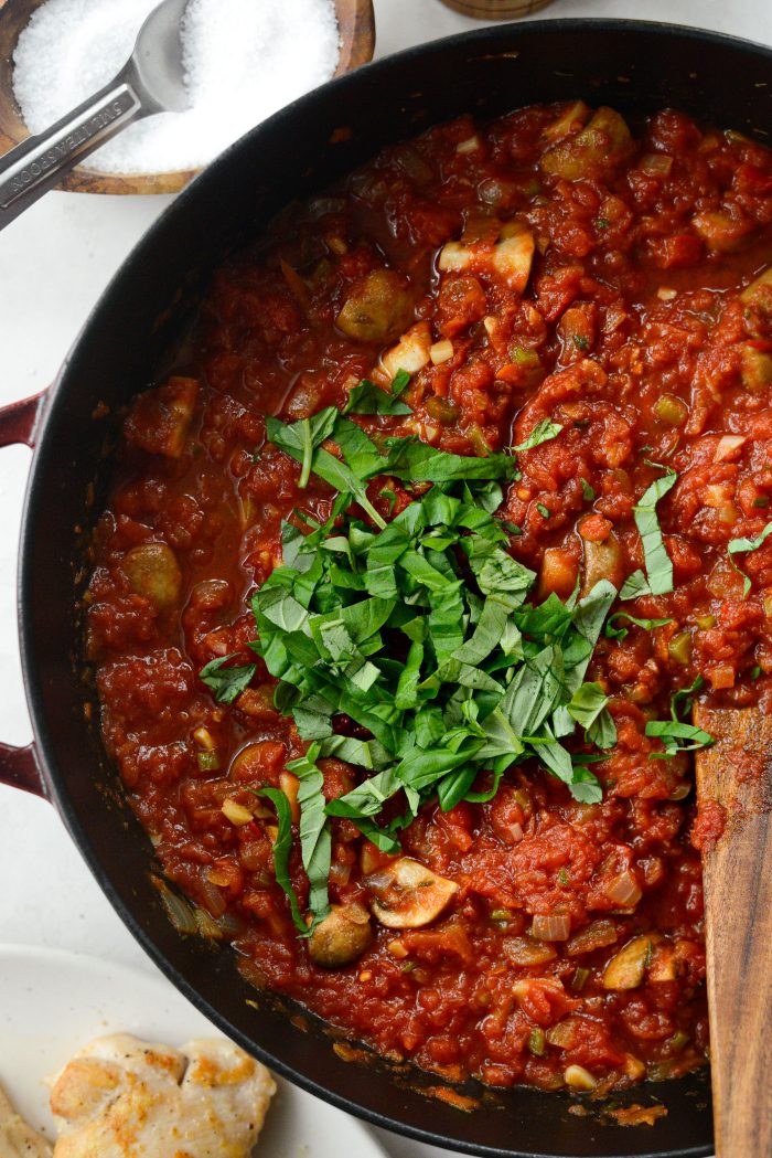 stir in fresh basil