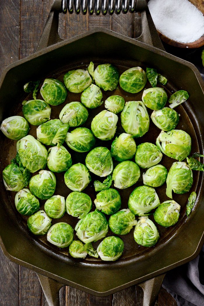 arrange brussels sprout halves