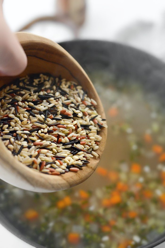 once boiling add in wild rice