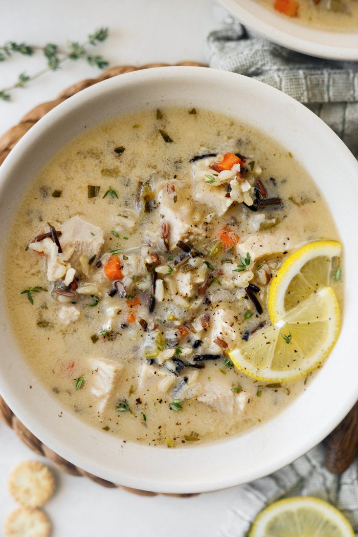 Turkey Lemon Wild Rice Soup