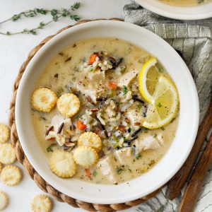 Turkey Lemon Wild Rice Soup