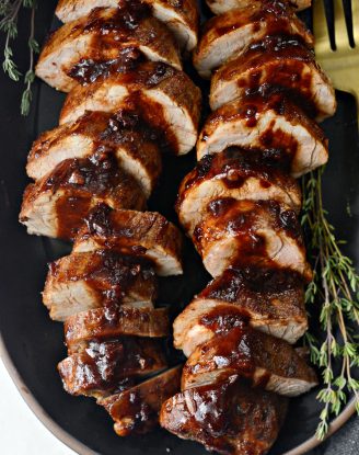 Chipotle Pomegranate Glazed Pork Tenderloin