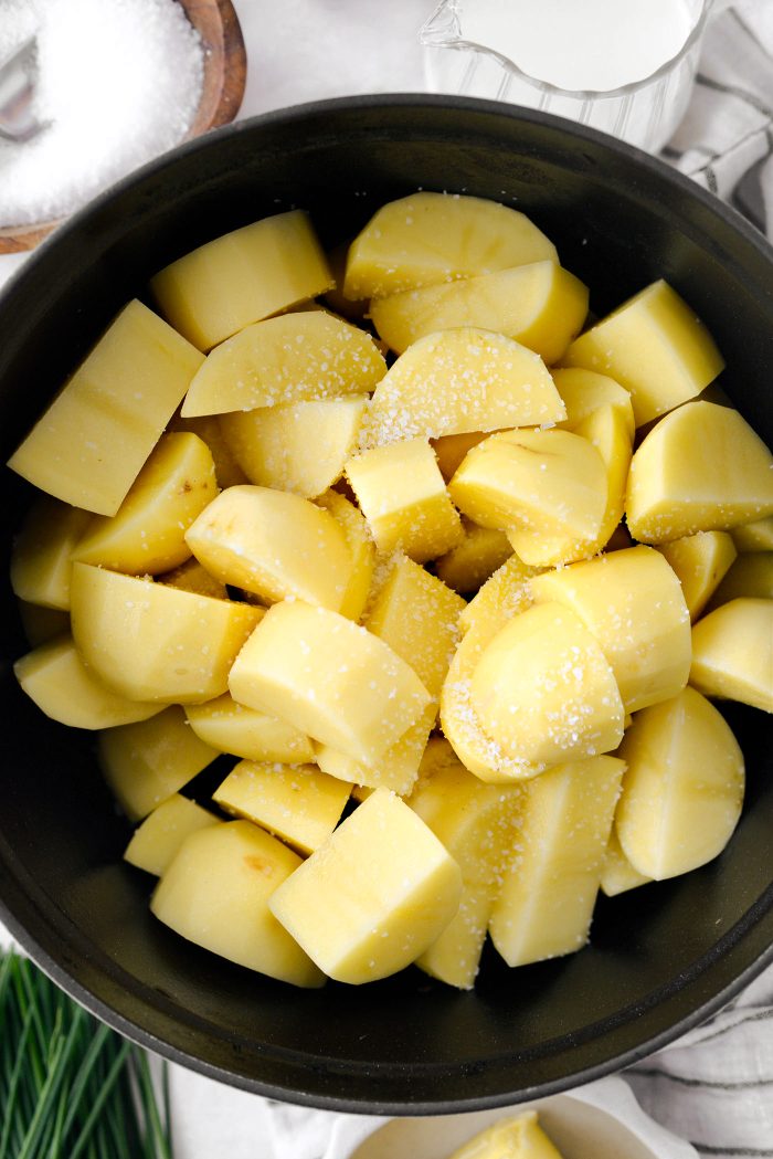 add potatoes and salt to pot