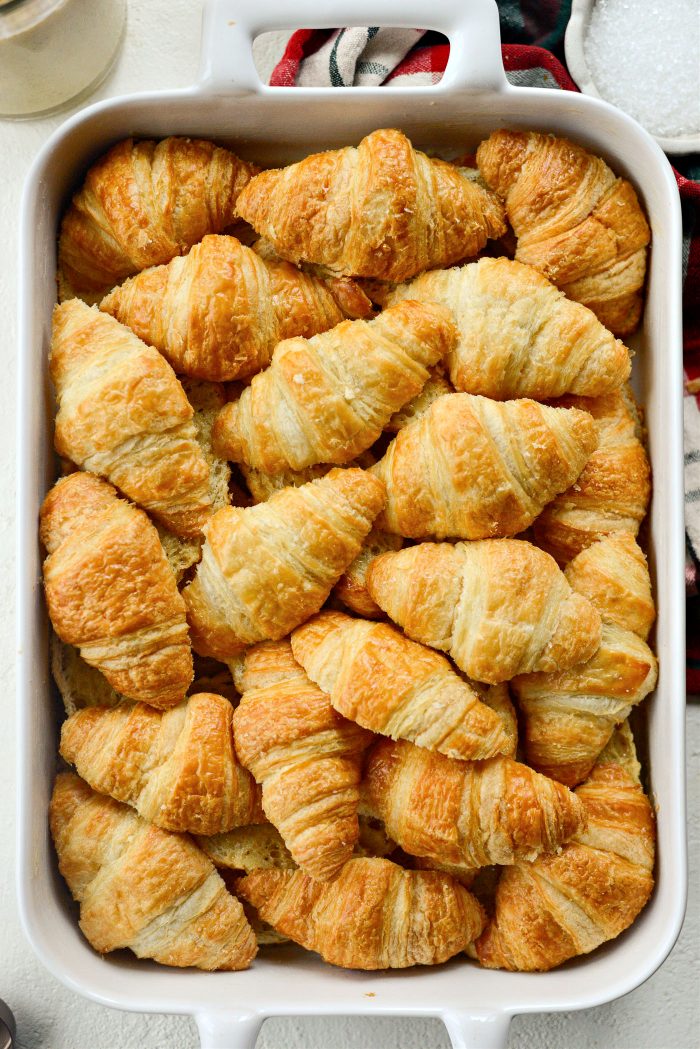 arrange the croissant top halves