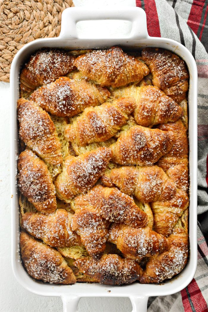 baked Eggnog Croissant French Toast Bake