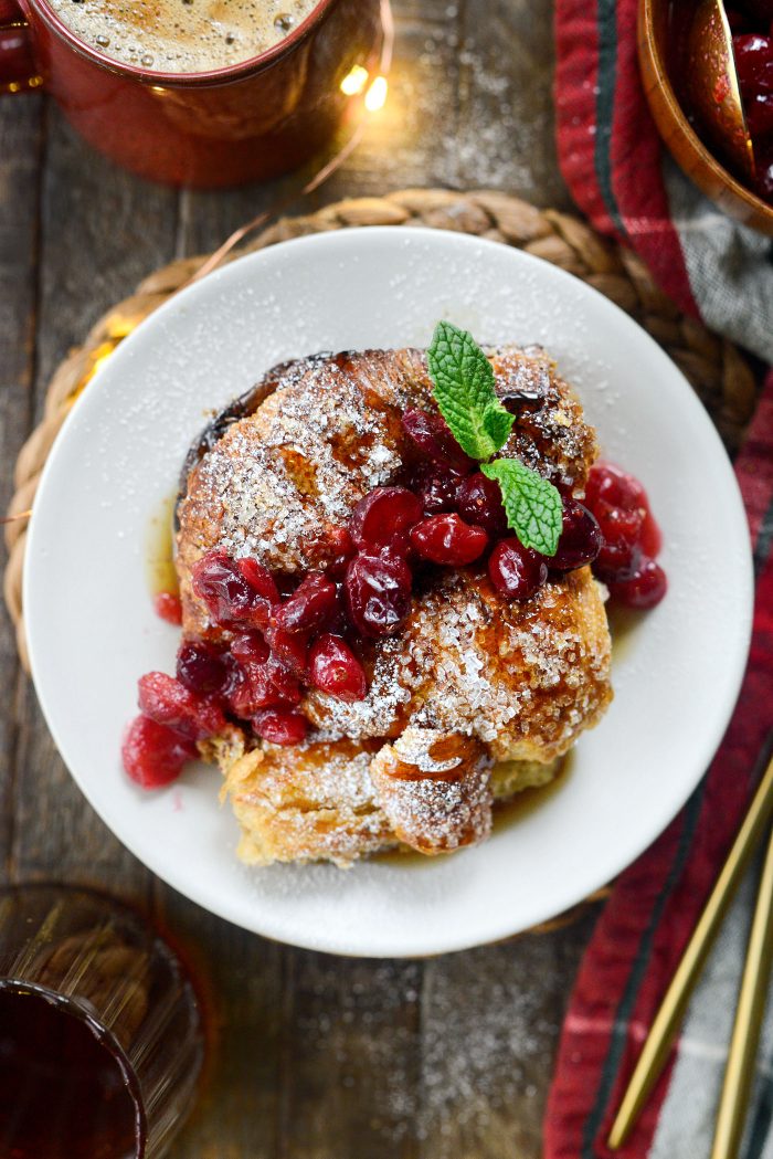 Eggnog Croissant French Toast Bake