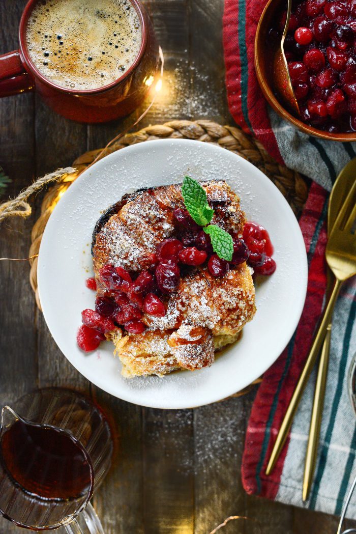 Eggnog Croissant French Toast Bake