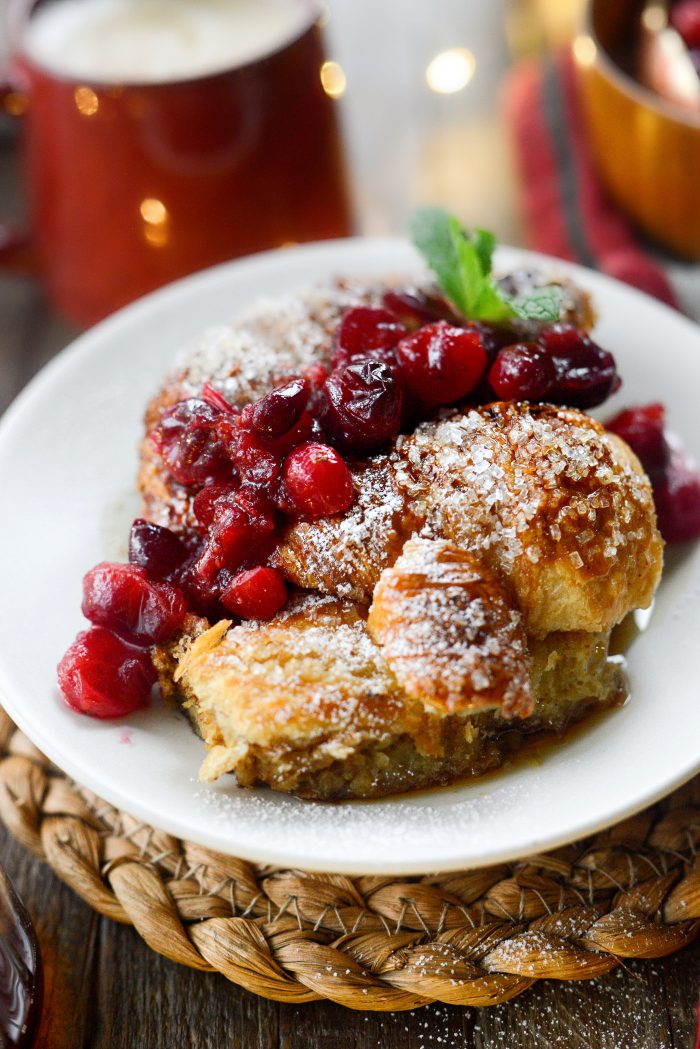 Eggnog Croissant French Toast Bake