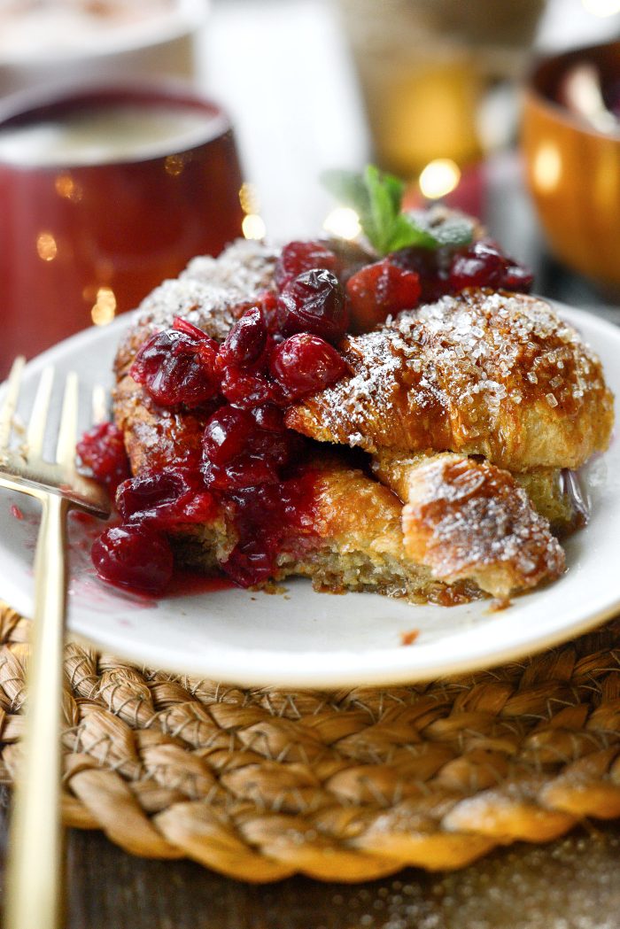 Eggnog Croissant French Toast Bake