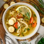 Lemon Rosemary Chicken Noodle Soup