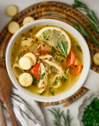 Lemon Rosemary Chicken Noodle Soup