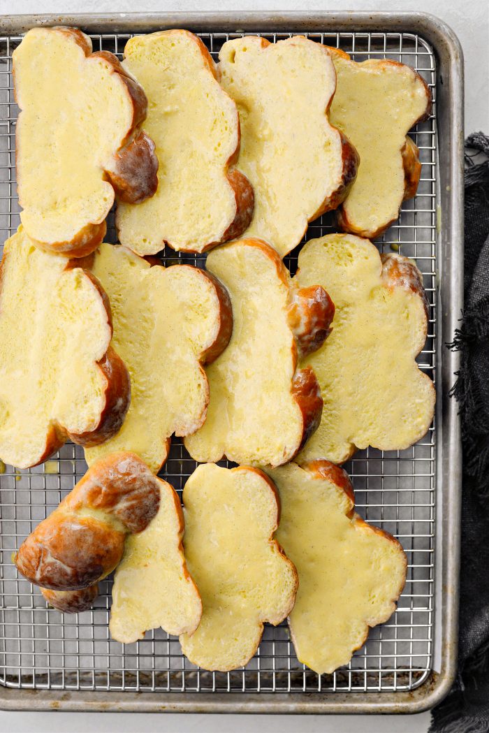 pan of dipped challah