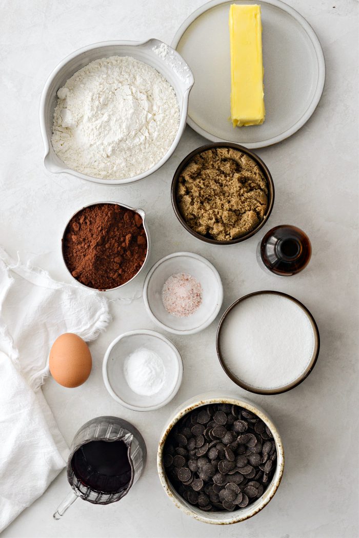 Double Dark Chocolate Merlot Cookies ingredients