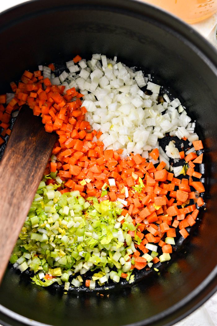 add onions, carrot and celery to pot