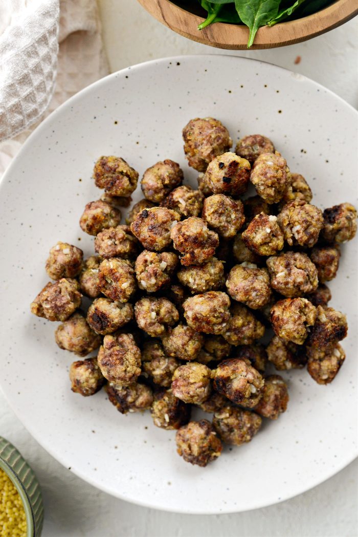 transfer browned meatballs to plate