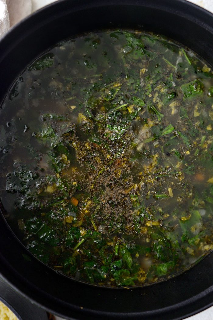 season soup with salt and pepper