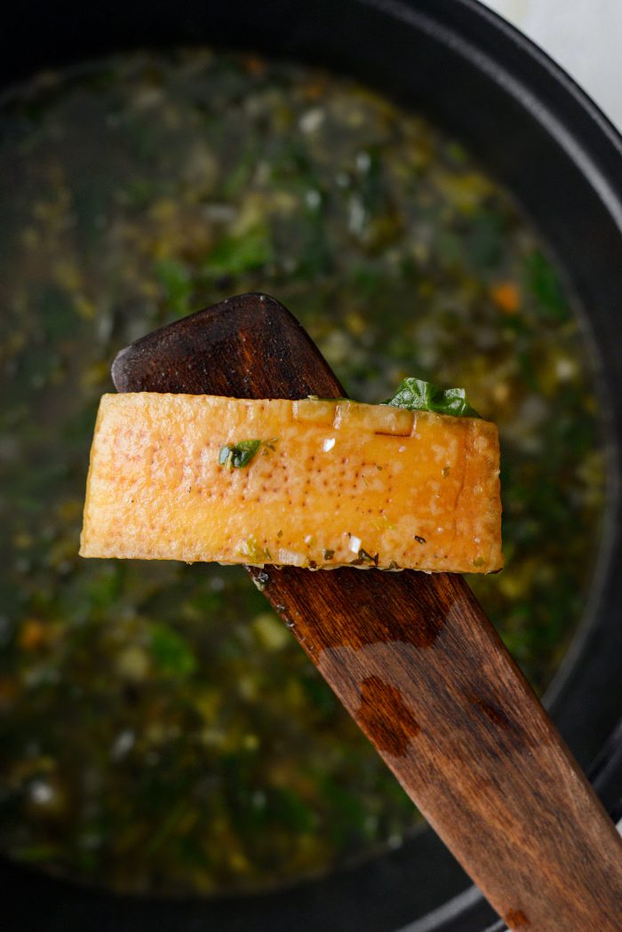 remove parmesan rind