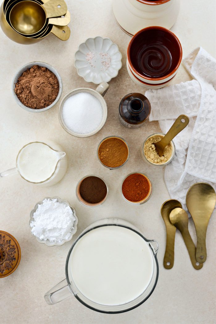 Ingredients for Mexican Hot Chocolate