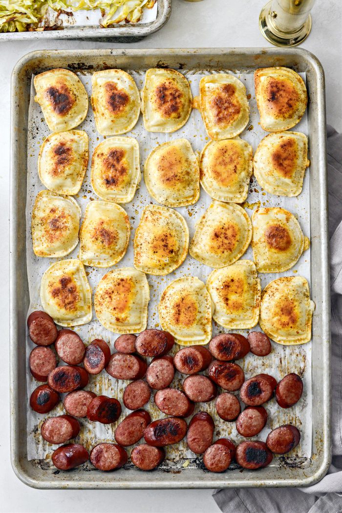 pierogies and kielbasa