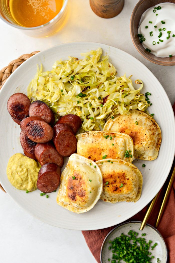 Sheet Pan Pierogies and Kielbasa