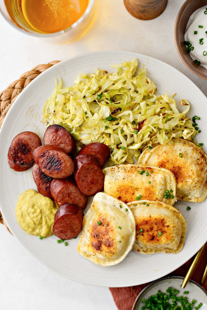 Sheet Pan Pierogies and Kielbasa