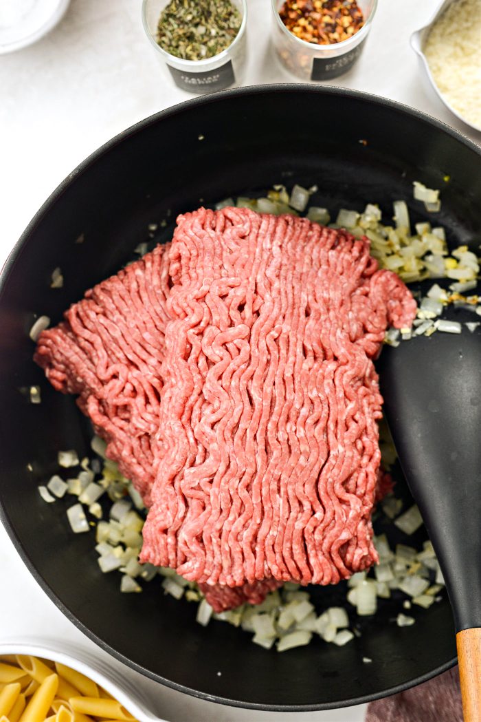 add in ground beef