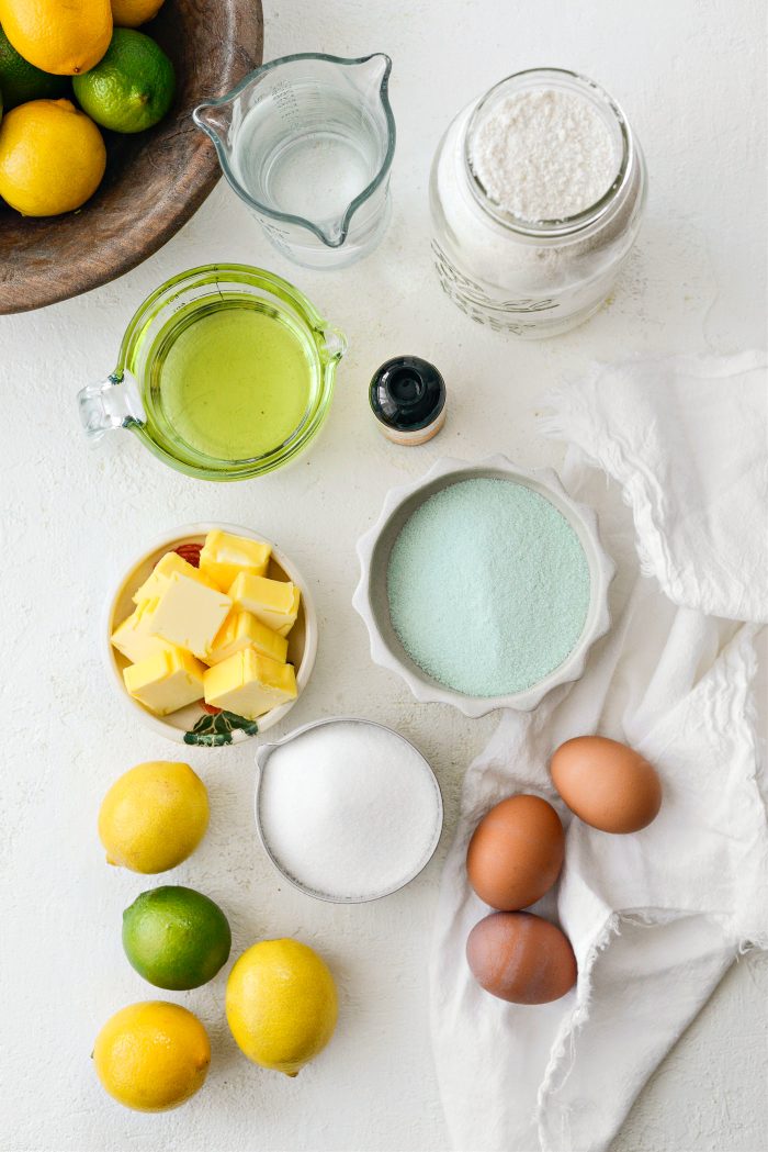 Ingredients for Lemon Lime Bundt Cake