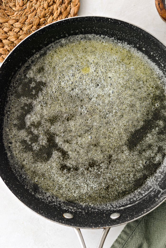 swirl the butter to coat the pan